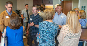 Business and Community Leaders enjoy a TinCaps game while networking.